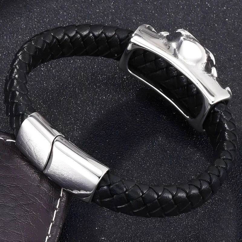 démo bracelet cuir hibou