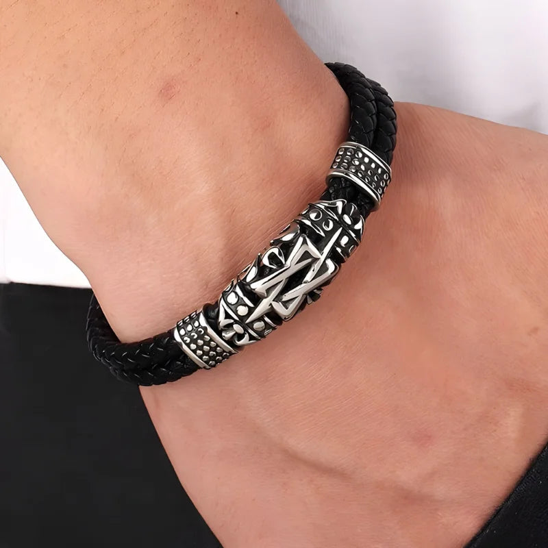 démo bracelet cuir homme viking
