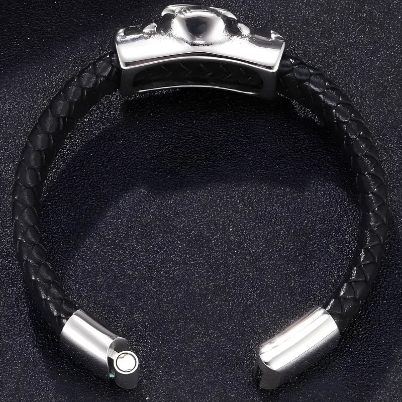 fermeture bracelet cuir hibou