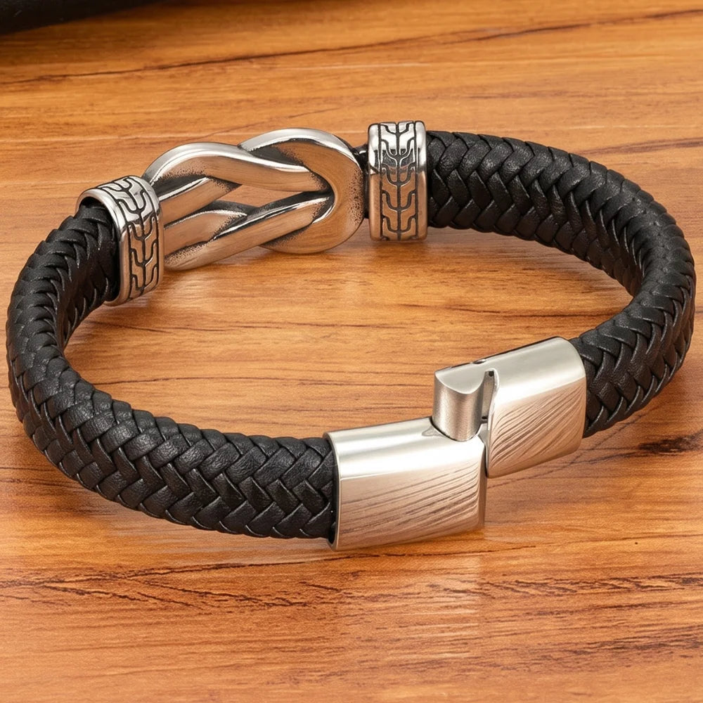ouverture bracelet cuir nœud viking