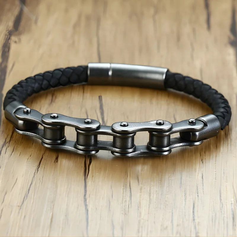 produit bracelet cuir chaîne Image