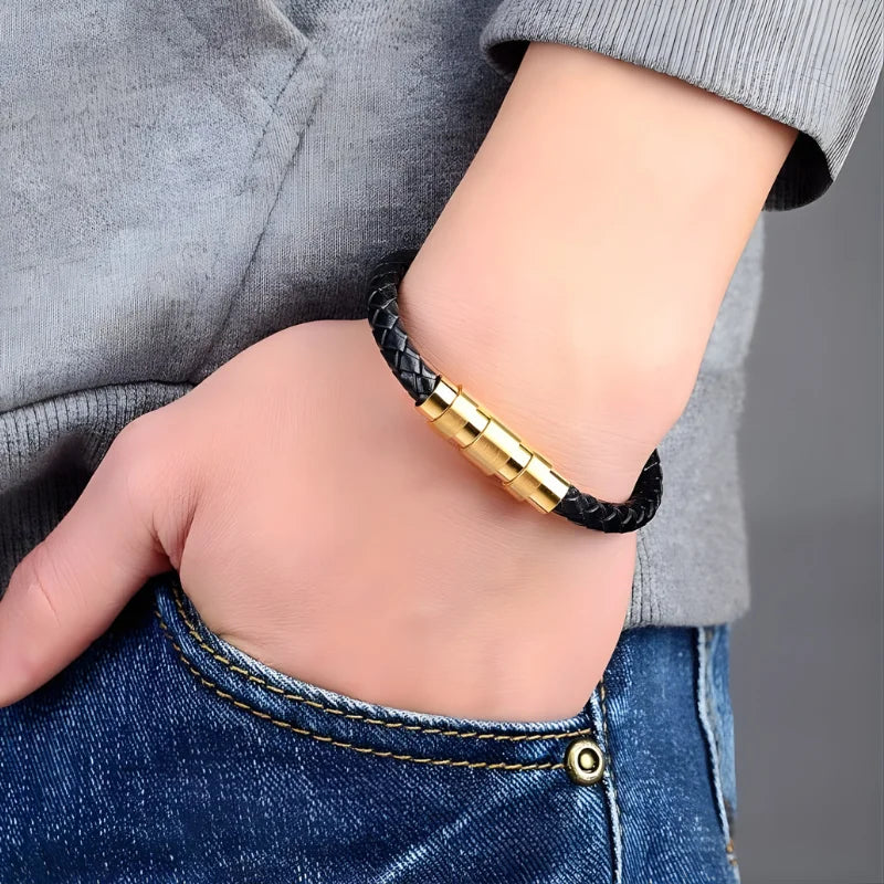 produit bracelet cuir fin homme Image