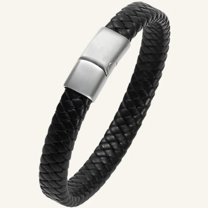 produit bracelet cuir noir homme Image