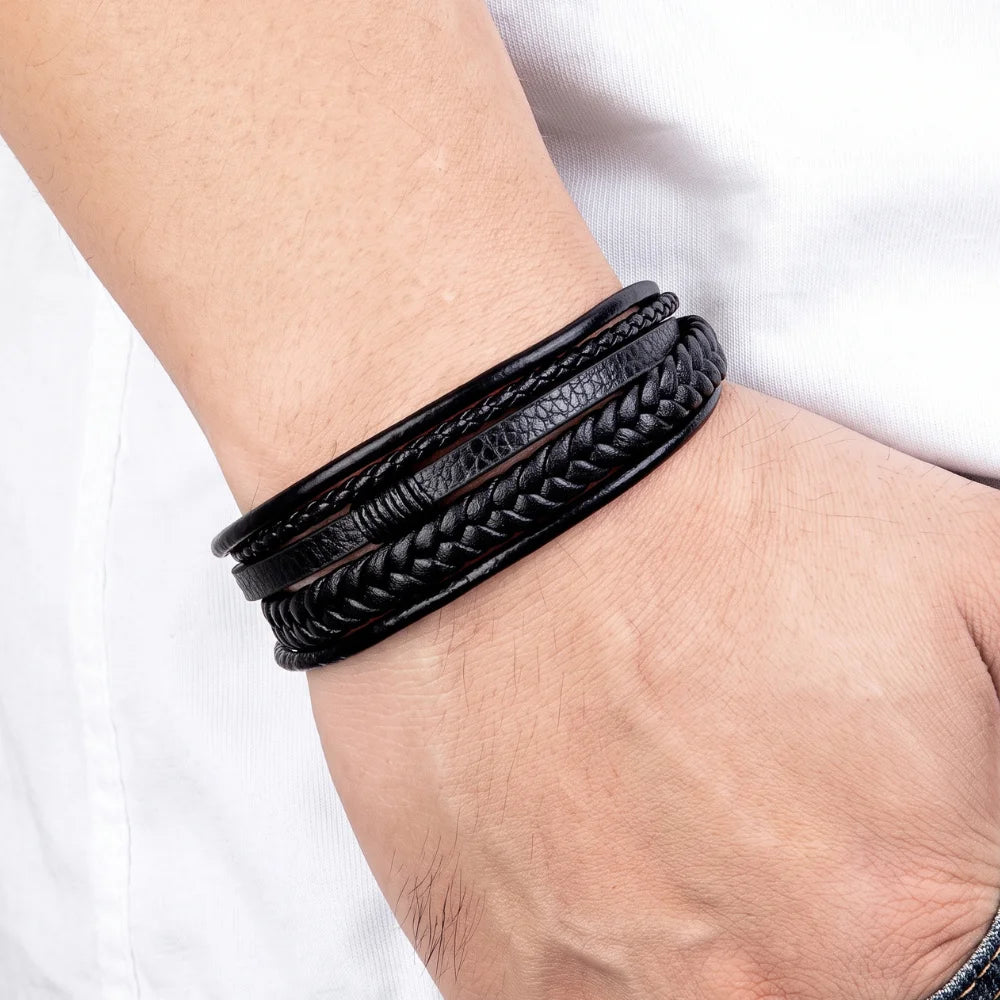 produit bracelet en cuir multi-rangs Image