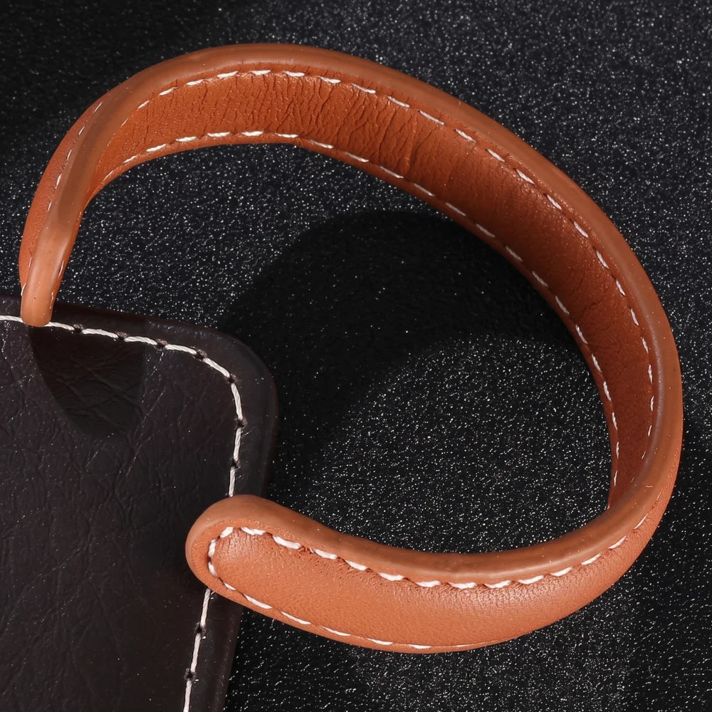 produit bracelet jonc en cuir surpiqué Image