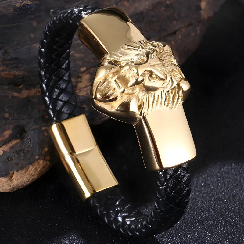 produit bracelet lion cuir Image
