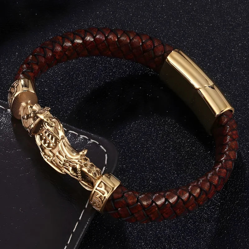 produit bracelet cuir moto Image